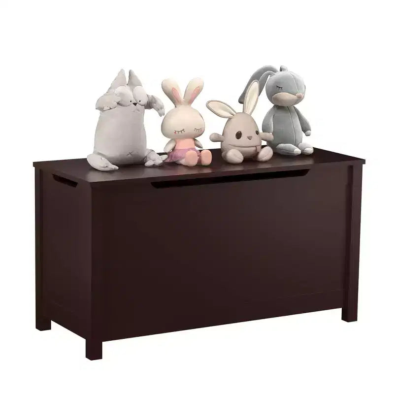 Whisen Kids Toy Box Storage, Utility Storage Cabinets with Safety Hinged Lid for Ages 2+, Quick Assembly