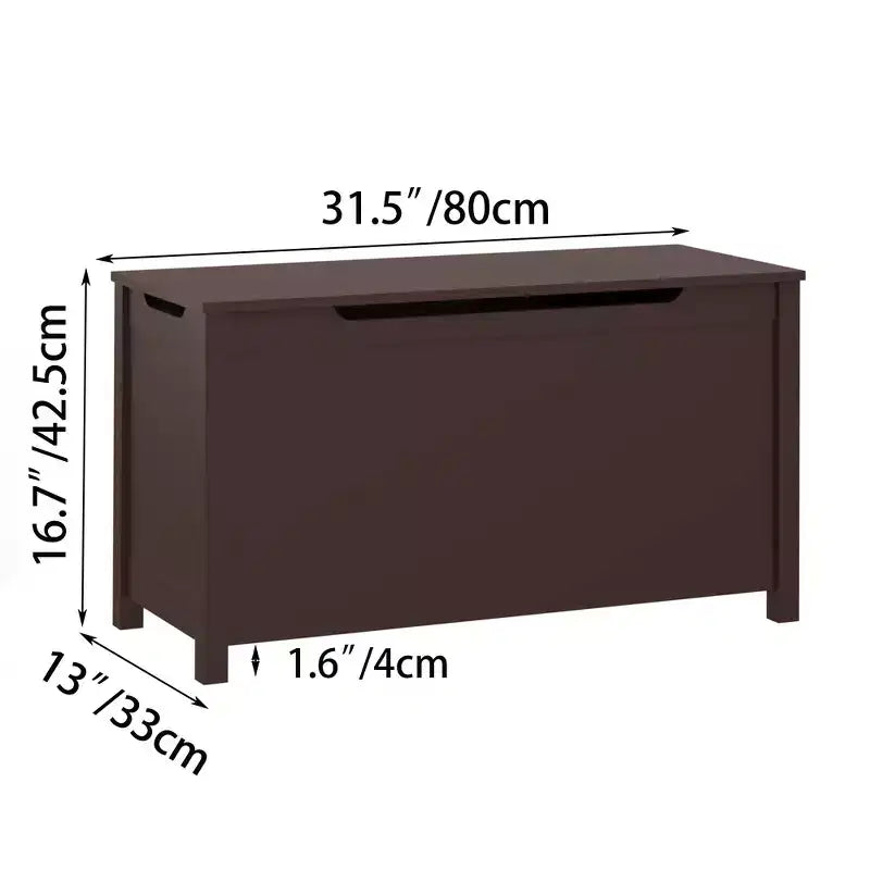 Whisen Kids Toy Box Storage, Utility Storage Cabinets with Safety Hinged Lid for Ages 2+, Quick Assembly