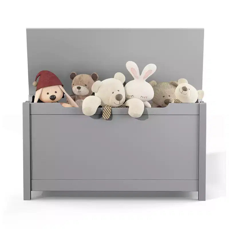 Whisen Kids Toy Box Storage, Utility Storage Cabinets with Safety Hinged Lid for Ages 2+, Quick Assembly