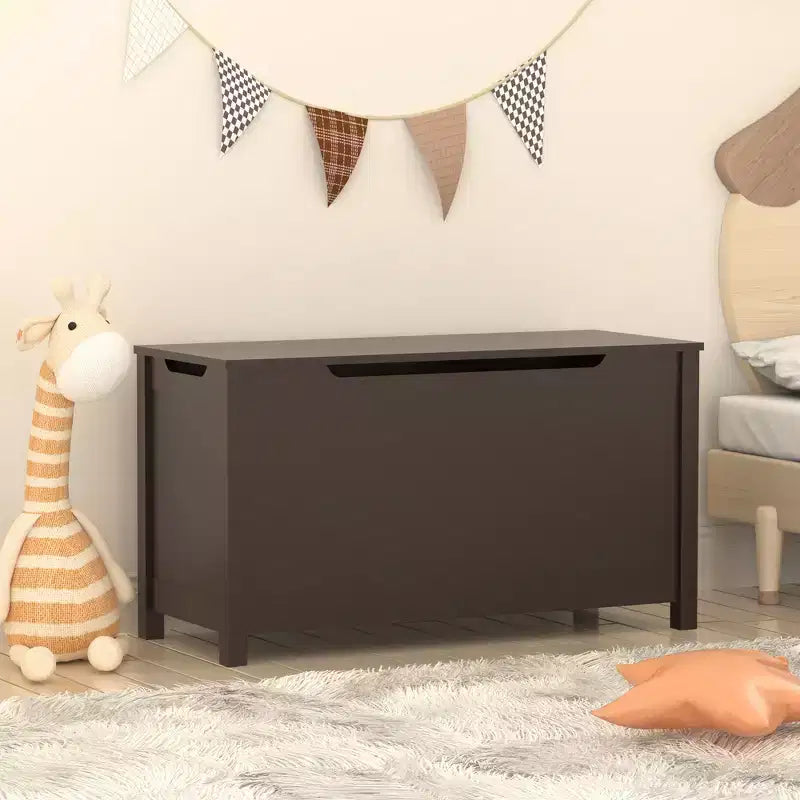 Whisen Kids Toy Box Storage, Utility Storage Cabinets with Safety Hinged Lid for Ages 2+, Quick Assembly