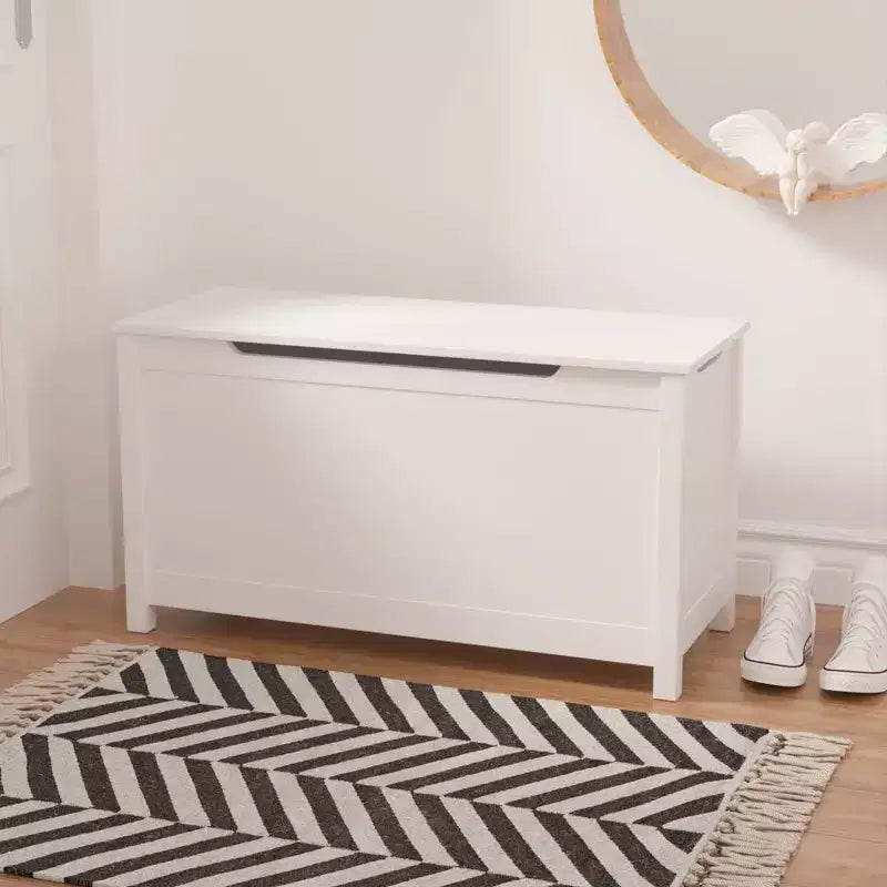 Whisen Kids Toy Box Storage, Utility Storage Cabinets with Safety Hinged Lid for Ages 2+, Quick Assembly