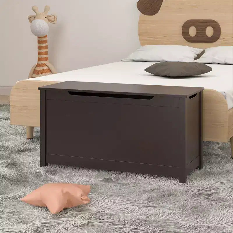 Whisen Kids Toy Box Storage, Utility Storage Cabinets with Safety Hinged Lid for Ages 2+, Quick Assembly