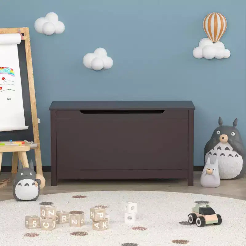 Whisen Kids Toy Box Storage, Utility Storage Cabinets with Safety Hinged Lid for Ages 2+, Quick Assembly