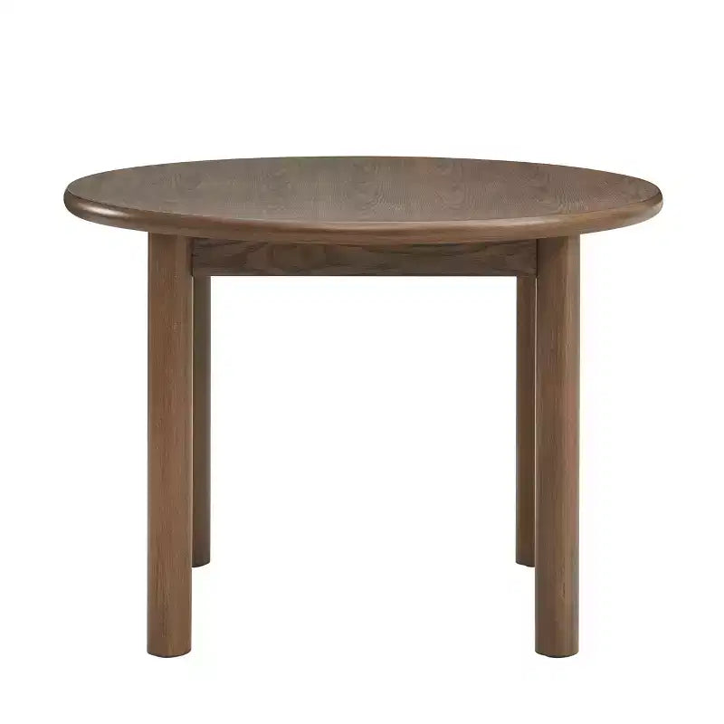 Round Dining Table for 4, Farmhouse Kitchen Table, Wooden Circle Dinner Room Table