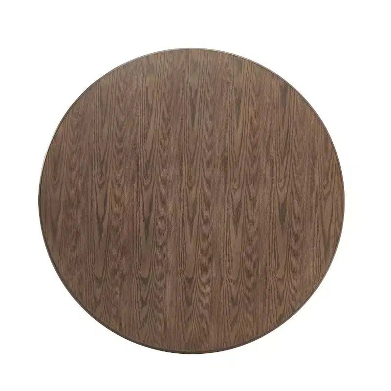 Round Dining Table for 4, Farmhouse Kitchen Table, Wooden Circle Dinner Room Table
