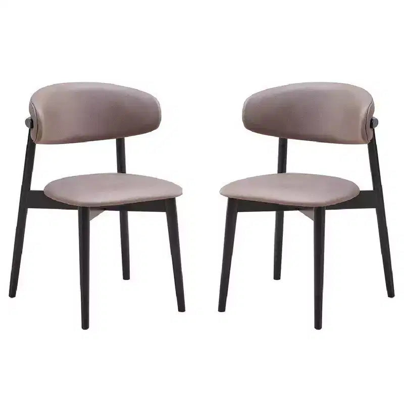Royal Hampton 23 Inch Side Dining Chair Set of 2, Turned Legs, Gray Fabric, Black
