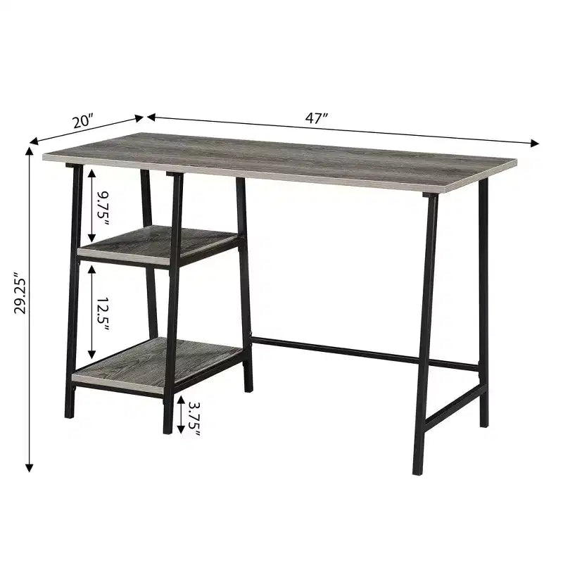 HomeStock 28 in.H Black Color Wood Composite Computer Desks with All Purpose Drawer