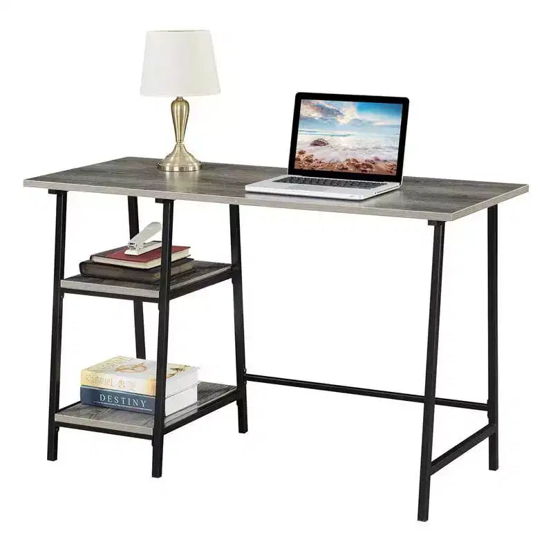 HomeStock 28 in.H Black Color Wood Composite Computer Desks with All Purpose Drawer