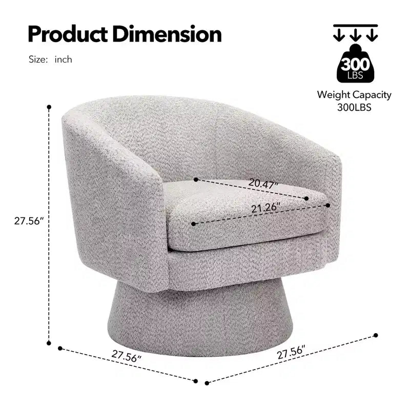 COZONY 28 Velvet Swivel Accent Chair with Ottoman, 360 Rotation, Ergonomic Support, Modern Round Armchair for Living Room, Bedroom