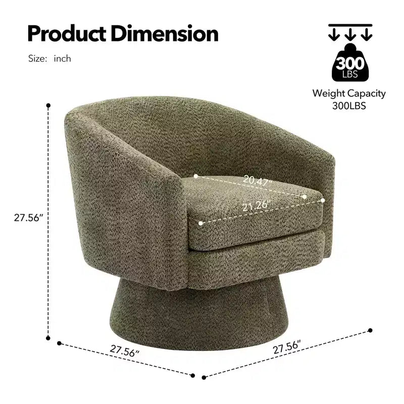 COZONY 28 Velvet Swivel Accent Chair with Ottoman, 360 Rotation, Ergonomic Support, Modern Round Armchair for Living Room, Bedroom