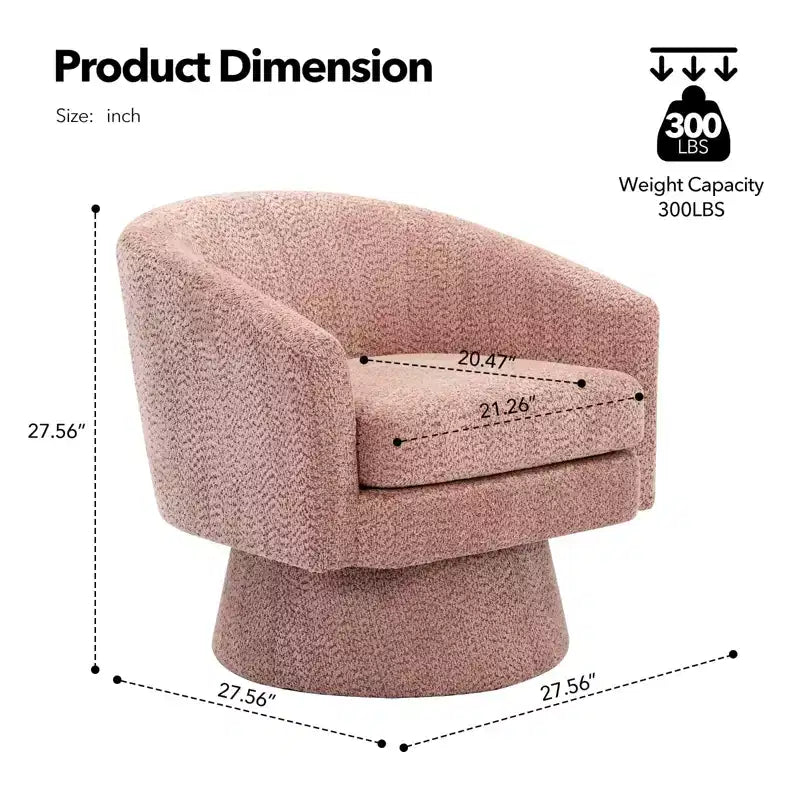 COZONY 28 Velvet Swivel Accent Chair with Ottoman, 360 Rotation, Ergonomic Support, Modern Round Armchair for Living Room, Bedroom