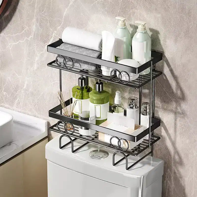Bathroom Organizer Over Toilet,Over The Toilet Storage Shelf,No Drilling Toilet Shelf Rack and Stand,Space Saver for Small Space,Home Organizer Shelf