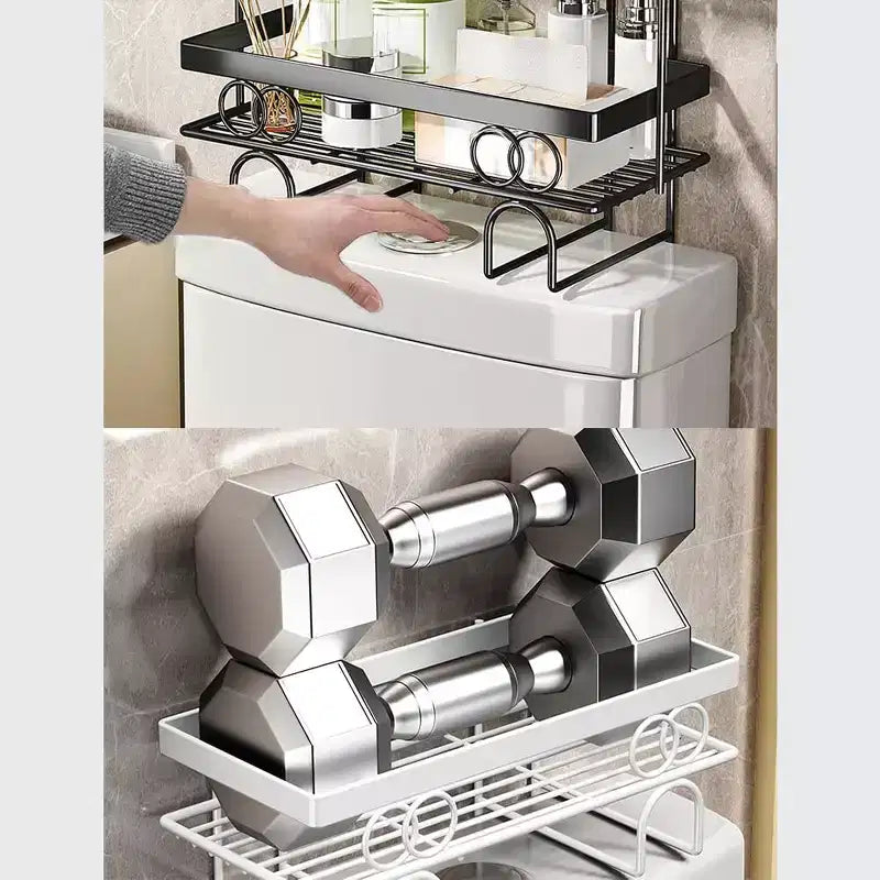 Bathroom Organizer Over Toilet,Over The Toilet Storage Shelf,No Drilling Toilet Shelf Rack and Stand,Space Saver for Small Space,Home Organizer Shelf