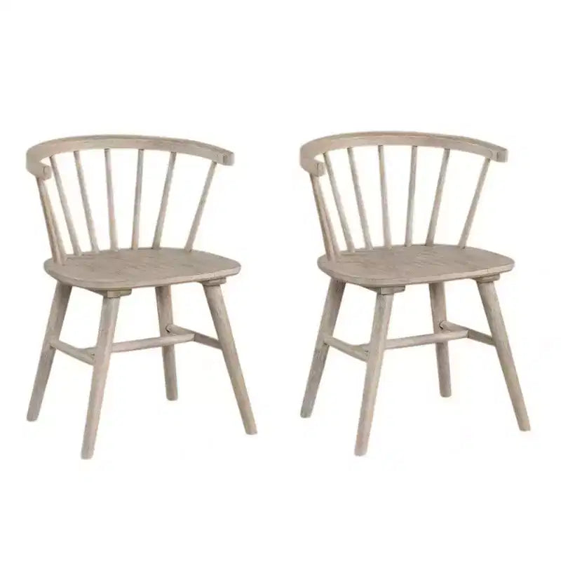 Royal Hampton Dining Chair Set of 2, Spindle Back and Shaker Legs, Black Wood