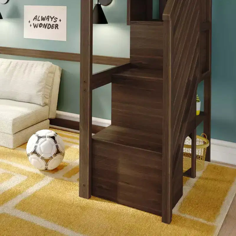 Classic Twin High Loft with Staircase