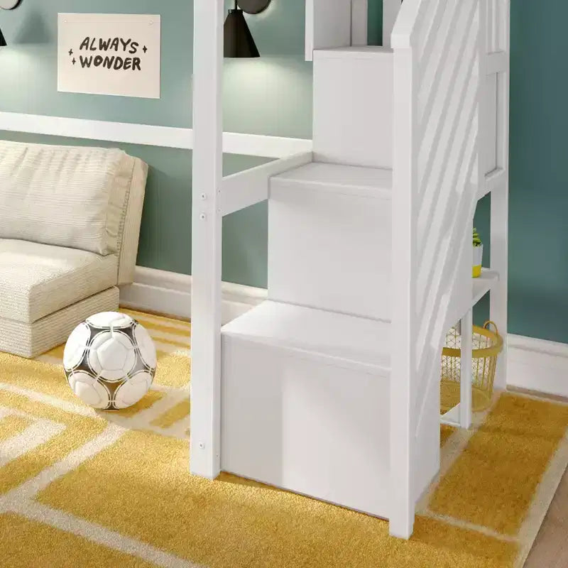 Classic Twin High Loft with Staircase