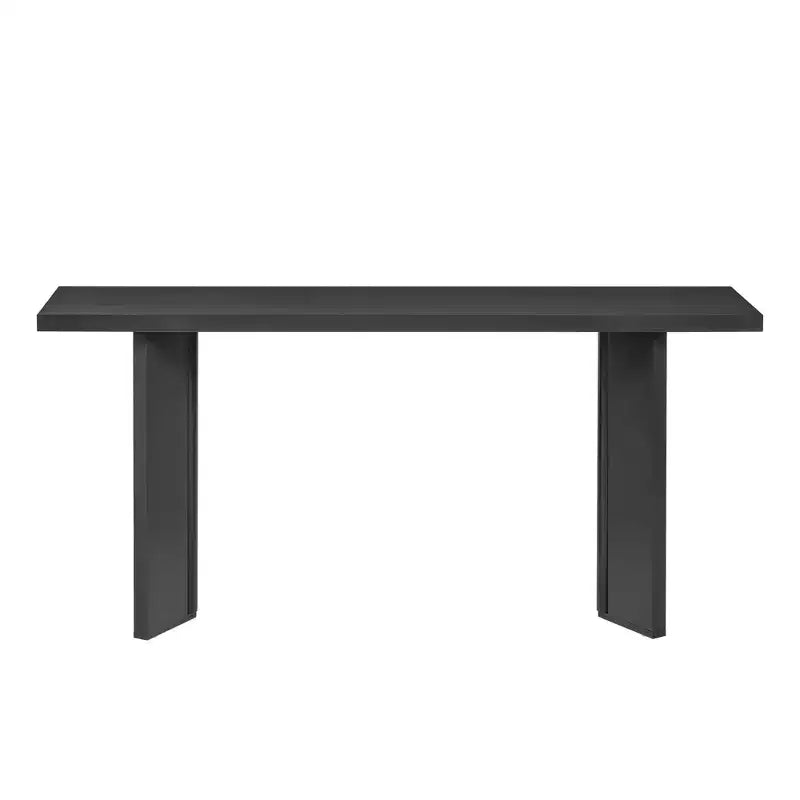 Minimalist Wood Console Table with Geometric Legs, Farmhouse Wood Entryway Table for Living Room and Entryway