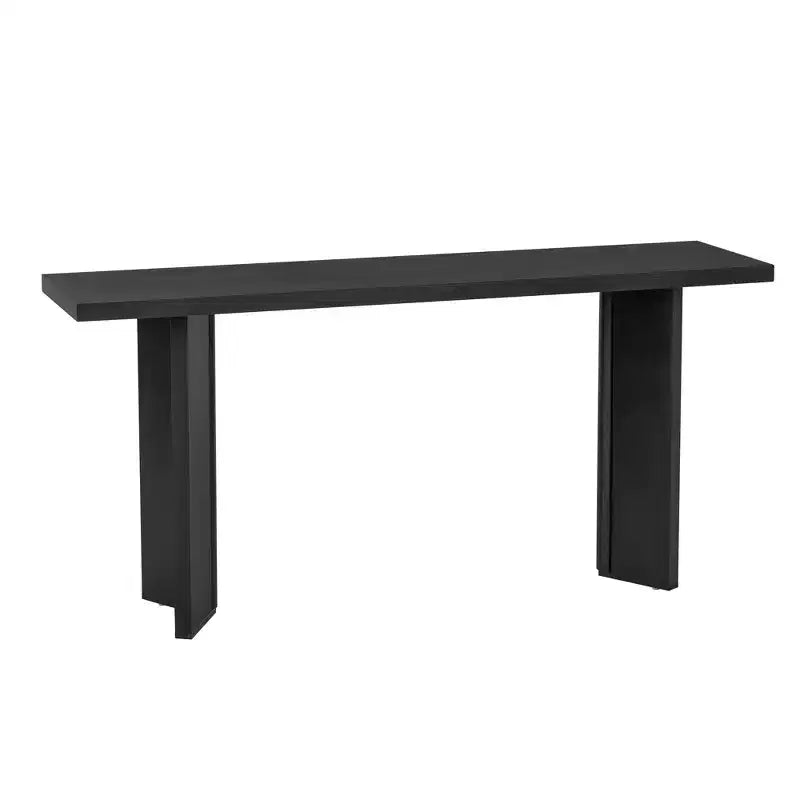Minimalist Wood Console Table with Geometric Legs, Farmhouse Wood Entryway Table for Living Room and Entryway