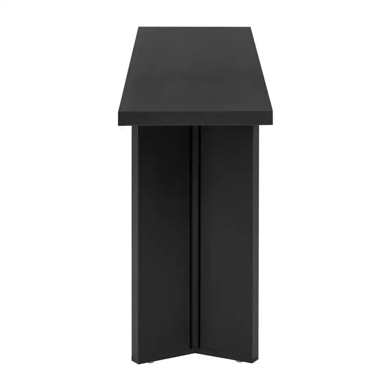Minimalist Wood Console Table with Geometric Legs, Farmhouse Wood Entryway Table for Living Room and Entryway