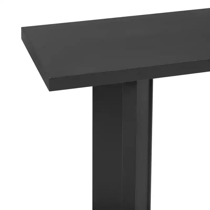 Minimalist Wood Console Table with Geometric Legs, Farmhouse Wood Entryway Table for Living Room and Entryway