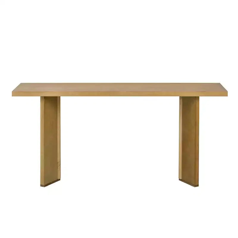 Minimalist Wood Console Table with Geometric Legs, Farmhouse Wood Entryway Table for Living Room and Entryway
