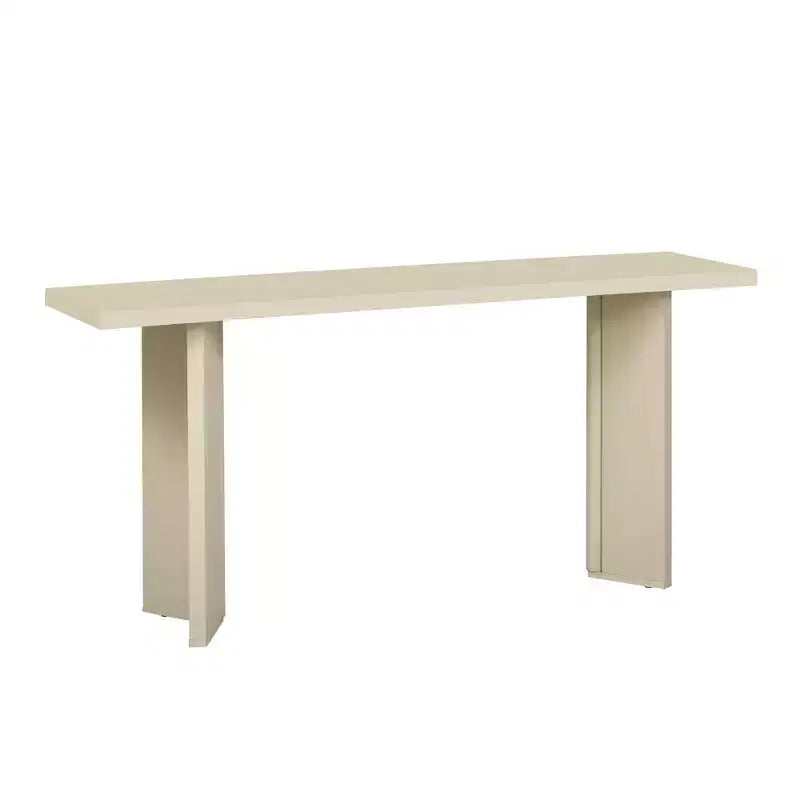 Minimalist Wood Console Table with Geometric Legs, Farmhouse Wood Entryway Table for Living Room and Entryway