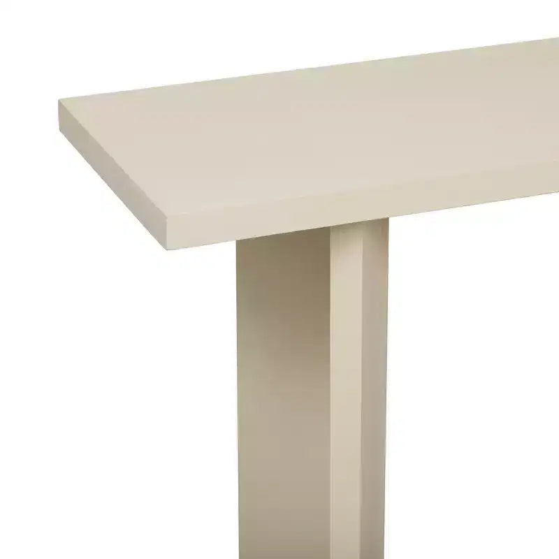 Minimalist Wood Console Table with Geometric Legs, Farmhouse Wood Entryway Table for Living Room and Entryway