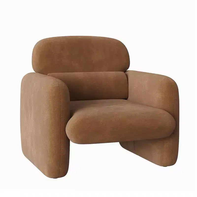 Modern Accent Chair, Wood Frame Sofa Chair, Comfortable Reading Armchair for Living Room, Bedroom, Apartment, Corner