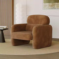 Modern Accent Chair, Wood Frame Sofa Chair, Comfortable Reading Armchair for Living Room, Bedroom, Apartment, Corner