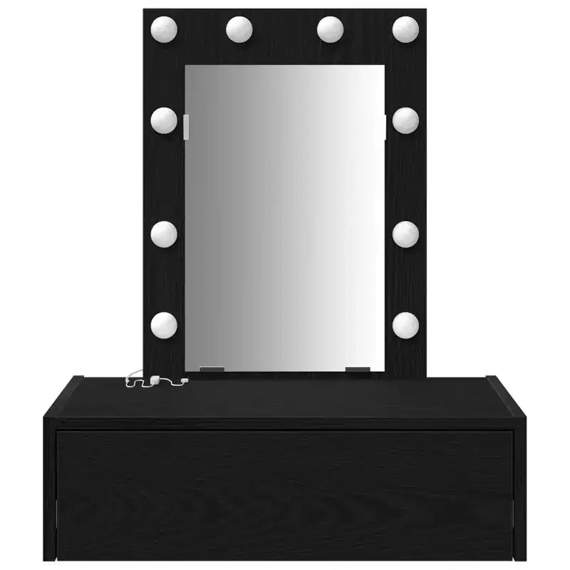 Clihome Modern Minimalist Dressing Table, Elegant Vanity with Clear Mirror and Smart Storage Drawers Design for Daily Organization