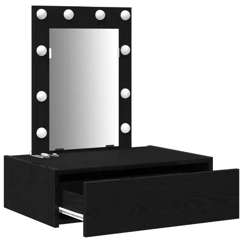 Clihome Modern Minimalist Dressing Table, Elegant Vanity with Clear Mirror and Smart Storage Drawers Design for Daily Organization