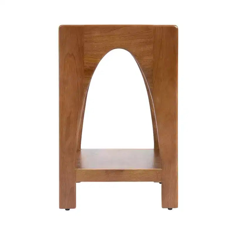 Kate and Laurel Aarstad Wood Side Table, 16x14x22, Walnut Brown