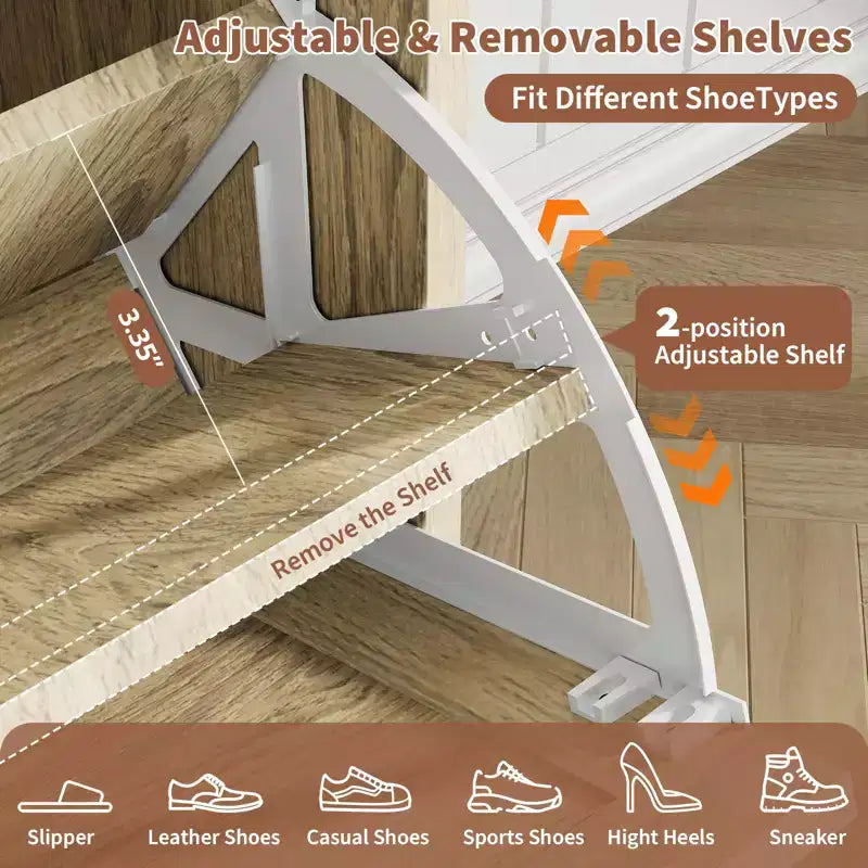 Shoe Storage Cabinet with 4 Flip Drawers, Rattan Hidden Shoe Storage Organizer, Freestanding Shoe Rack Cabinet for Hallway Living Room Apartment