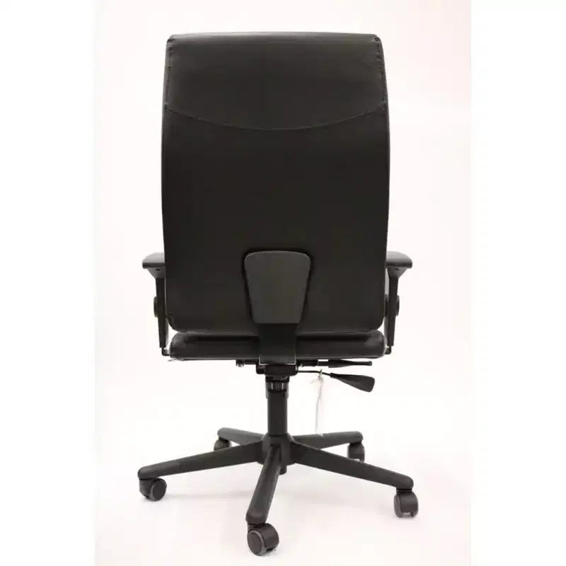 HomeStock 46.6 in.H Adjustable Height Black Faux Leather Seat Material with Swivels Ergonomic Office Chairs
