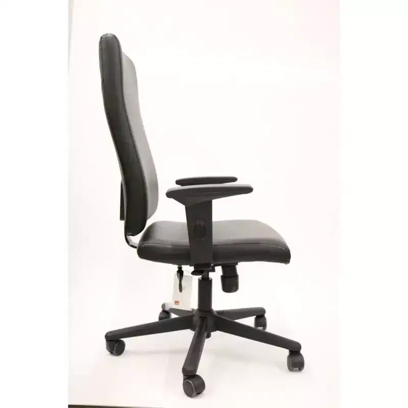 HomeStock 46.6 in.H Adjustable Height Black Faux Leather Seat Material with Swivels Ergonomic Office Chairs