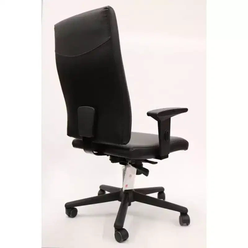 HomeStock 46.6 in.H Adjustable Height Black Faux Leather Seat Material with Swivels Ergonomic Office Chairs
