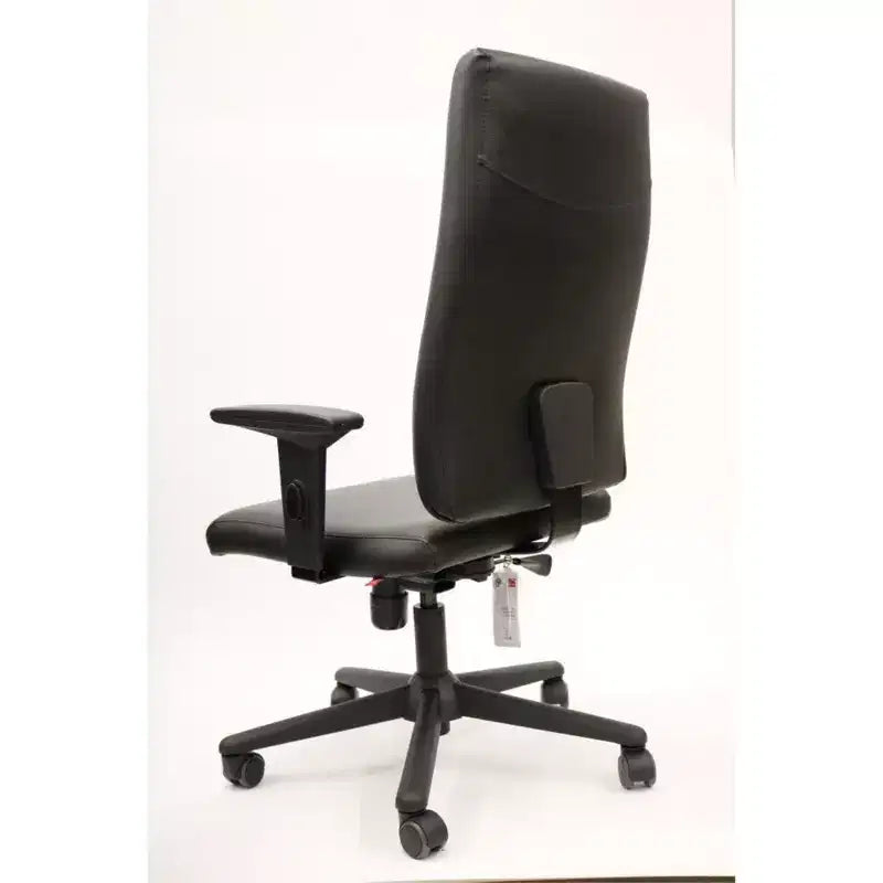 HomeStock 46.6 in.H Adjustable Height Black Faux Leather Seat Material with Swivels Ergonomic Office Chairs