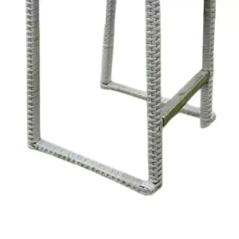 Royal Hampton Barstool Chair Set of 6, Thick Seat Cushion, Gray Wicker Frame