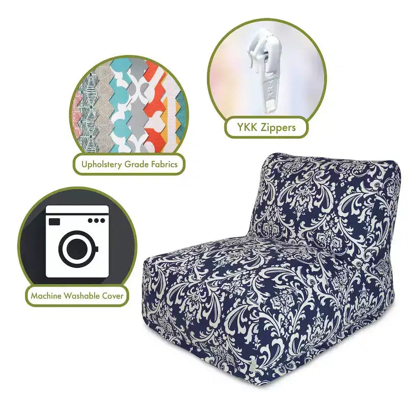 Majestic Home Goods Chair Lounger French Quarter Navy