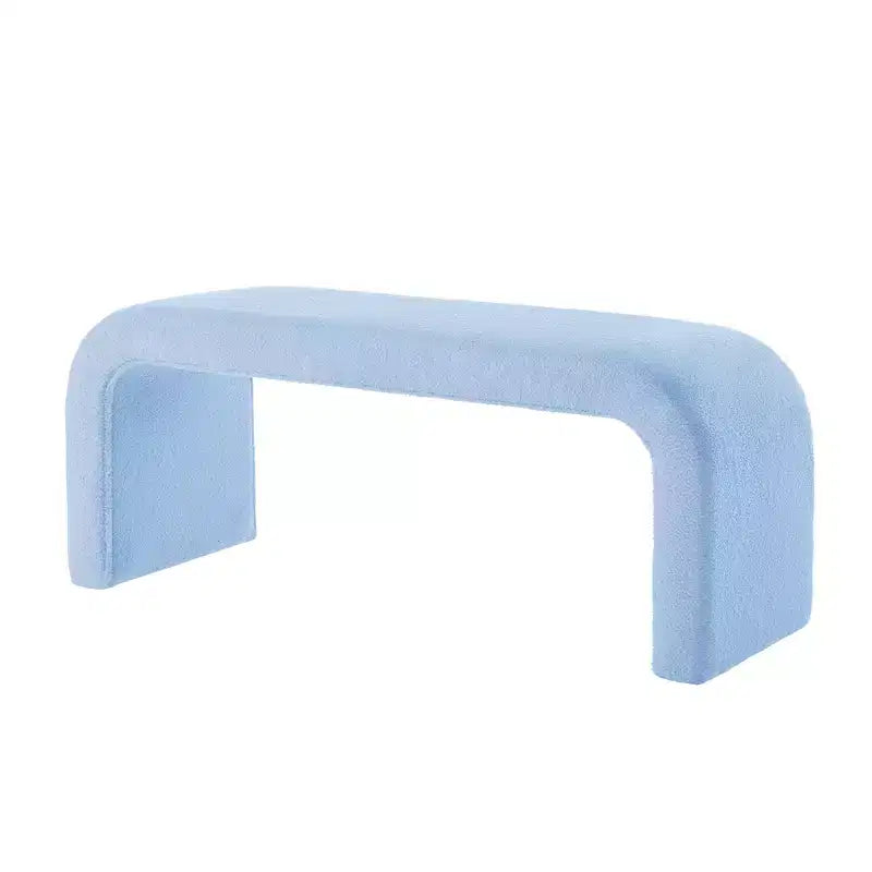 Three-Piece U-Shaped Modern Bench and Ottoman Set, Including a Small Sofa Ottoman, is Perfect for Placement in The Entryway or Bedroom.