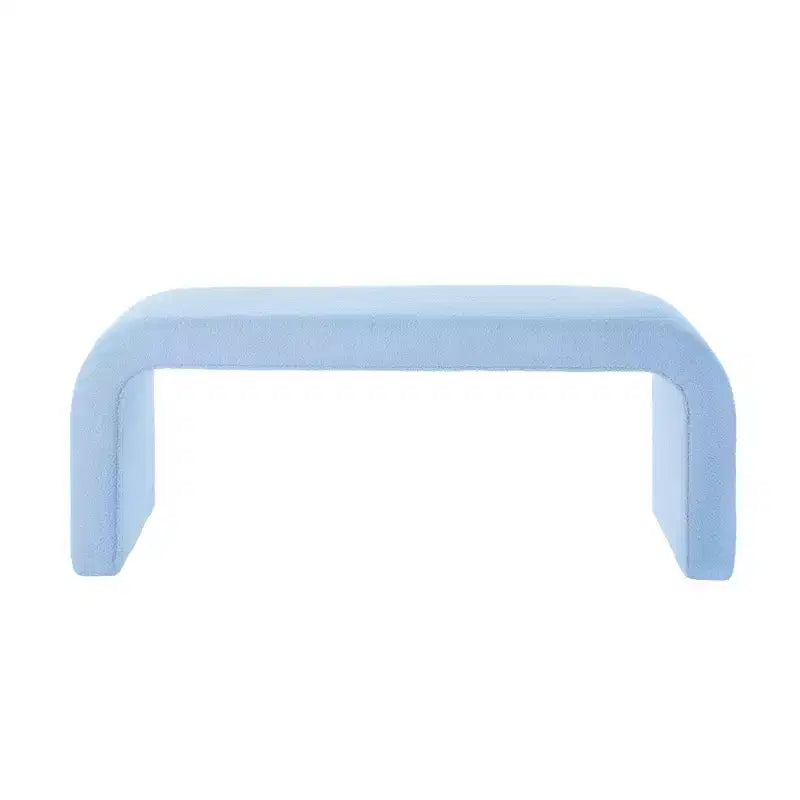 Three-Piece U-Shaped Modern Bench and Ottoman Set, Including a Small Sofa Ottoman, is Perfect for Placement in The Entryway or Bedroom.