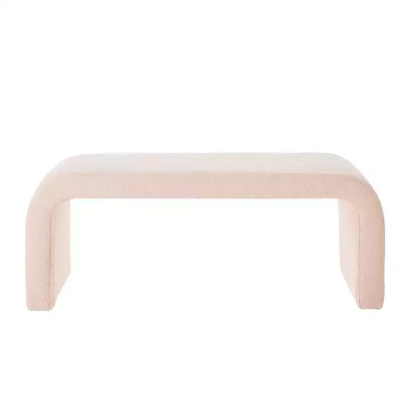 Three-Piece U-Shaped Modern Bench and Ottoman Set, Including a Small Sofa Ottoman, is Perfect for Placement in The Entryway or Bedroom.