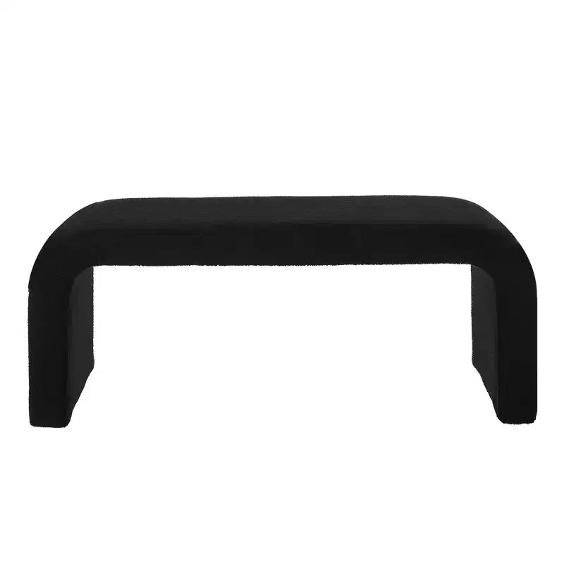 Three-Piece U-Shaped Modern Bench and Ottoman Set, Including a Small Sofa Ottoman, is Perfect for Placement in The Entryway or Bedroom.