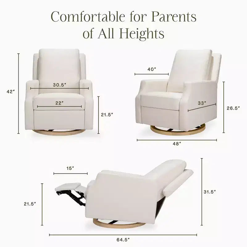 Namesake Crewe Electronic Recliner and Swivel Glider - Performance Cream Eco-Weave