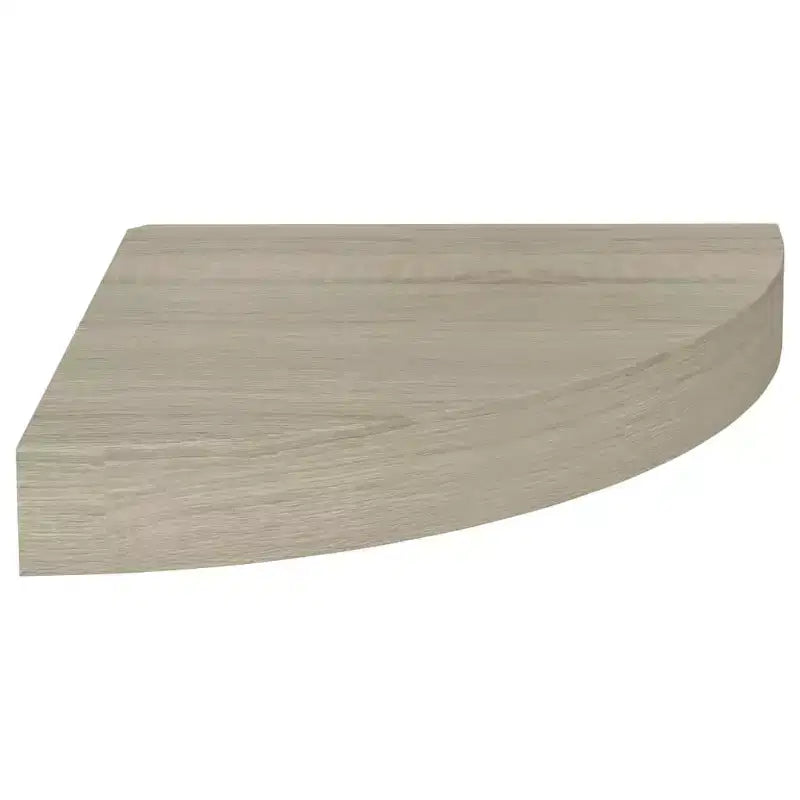 Corner Shelf Set of 2 Oak Honeycomb MDF, Metal 9.8x9.8x1.5 in
