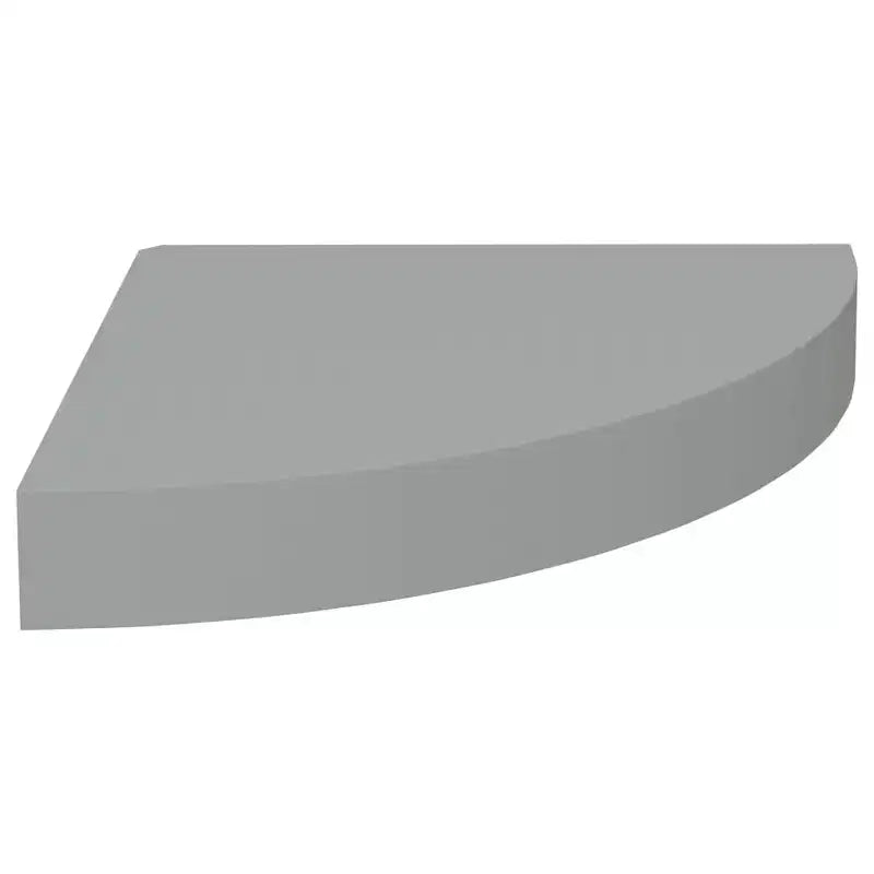 Corner Shelf Set of 2 Gray Honeycomb MDF, metal 9.8x9.8 in