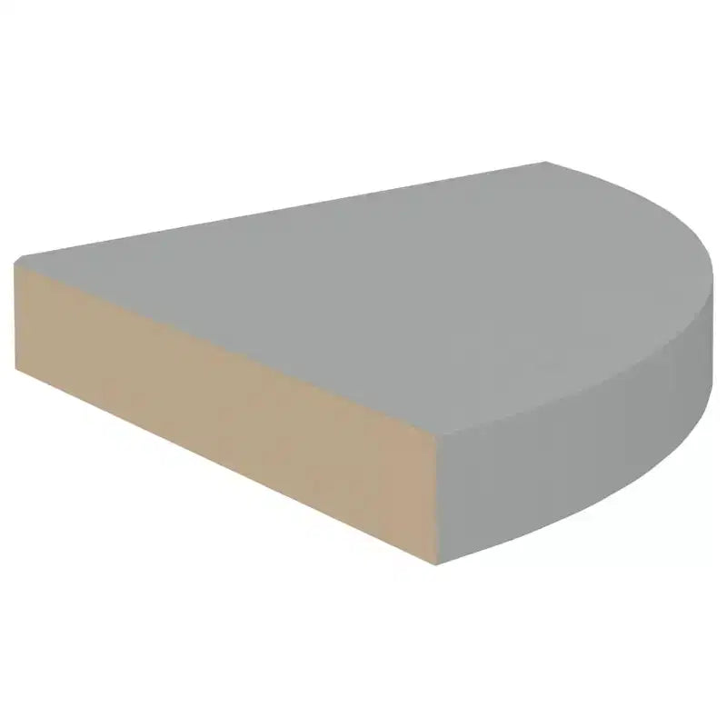 Corner Shelf Set of 2 Gray Honeycomb MDF, metal 9.8x9.8 in
