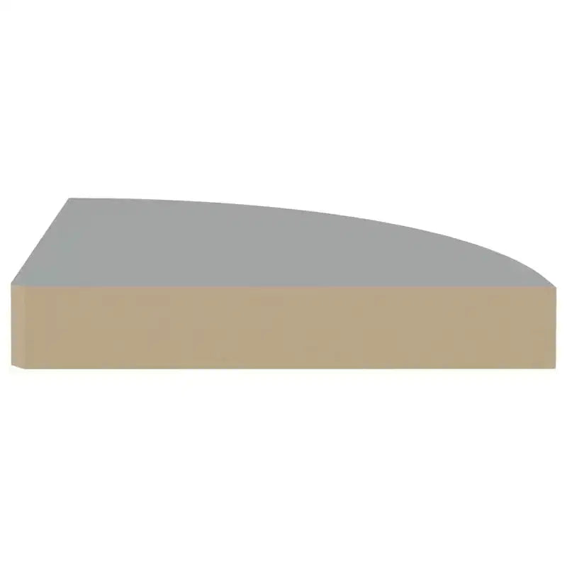 Corner Shelf Set of 2 Gray Honeycomb MDF, metal 9.8x9.8 in