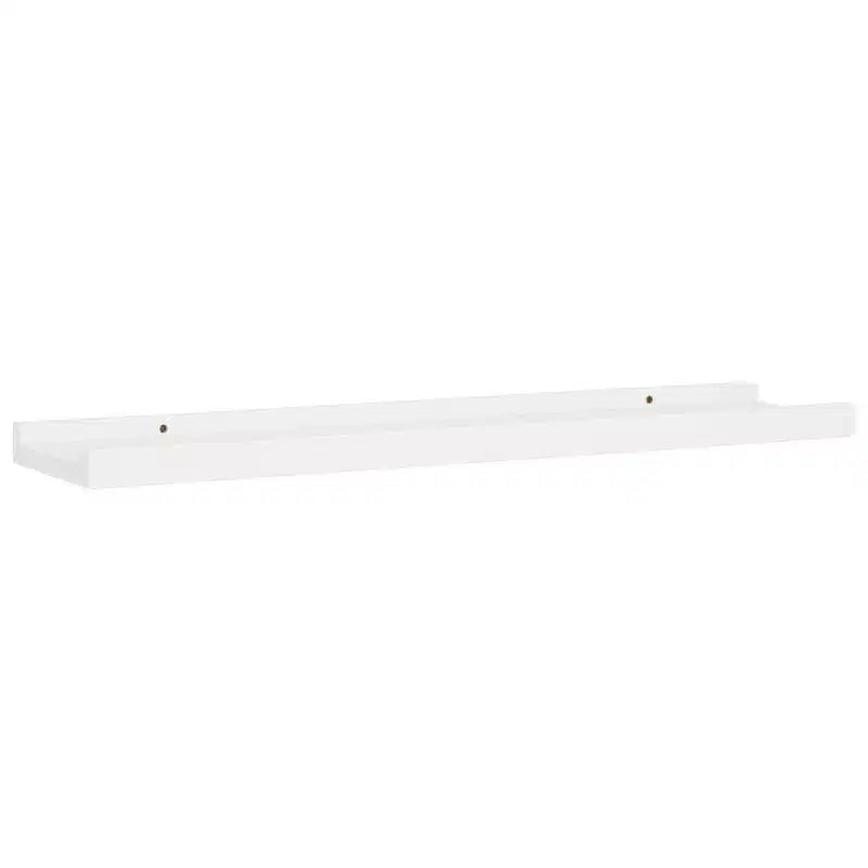 Frame Ledge Shelf Set of 2 White MDF 23.6 in x 3.5 in x 1.2 in