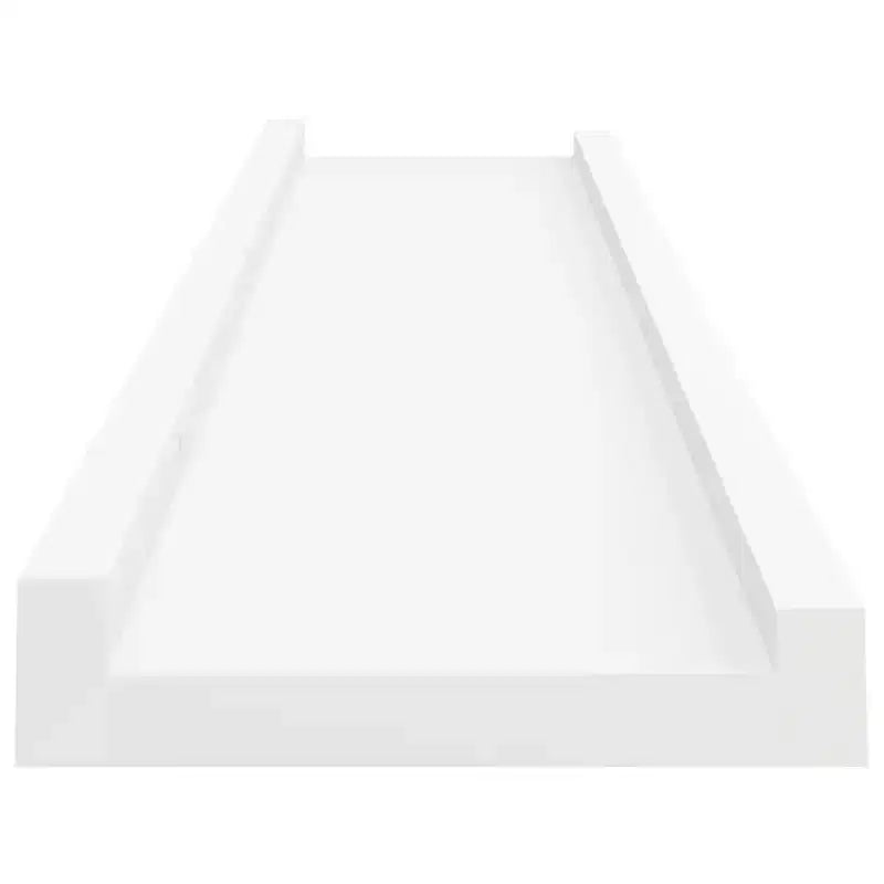 Frame Ledge Shelf Set of 2 White MDF 23.6 in x 3.5 in x 1.2 in
